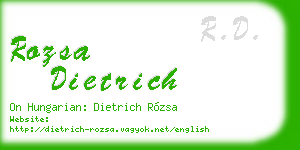 rozsa dietrich business card