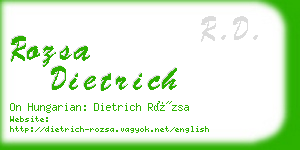 rozsa dietrich business card